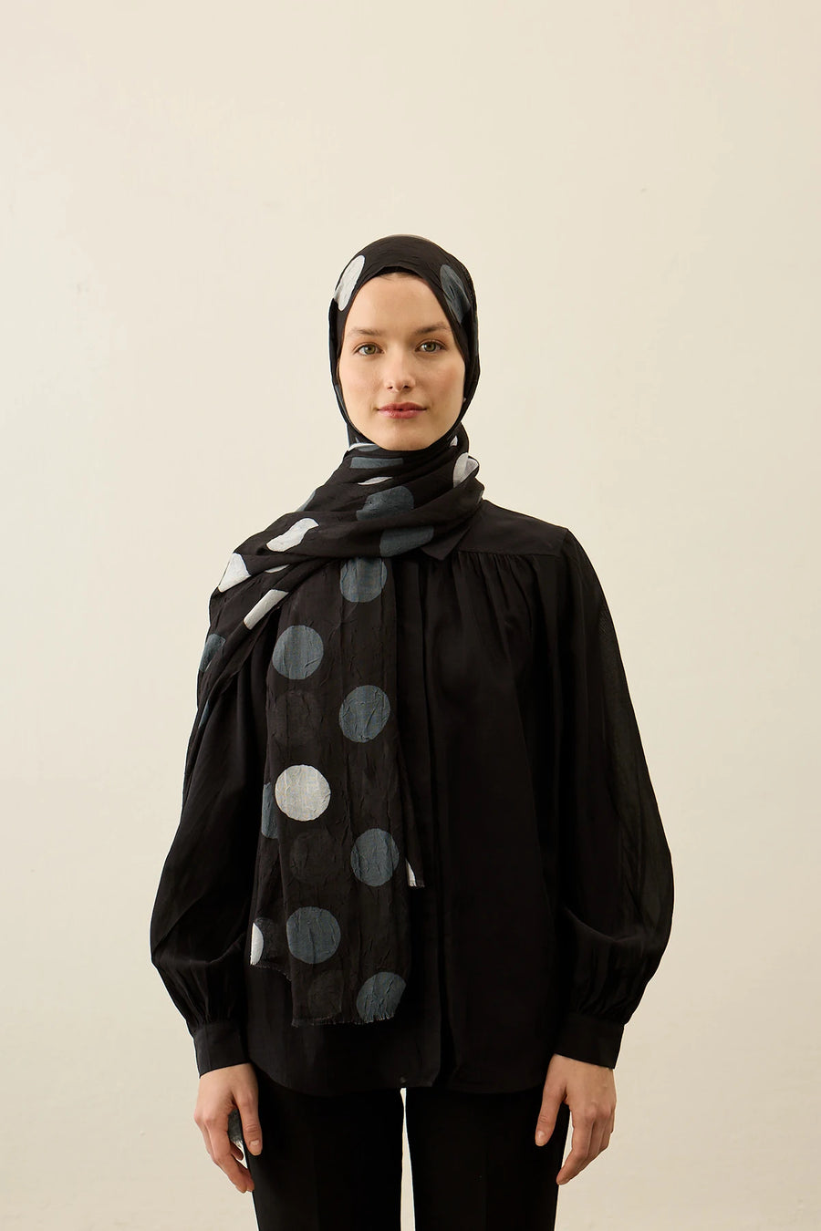 Polkadot Desen Aya Kraş Şal