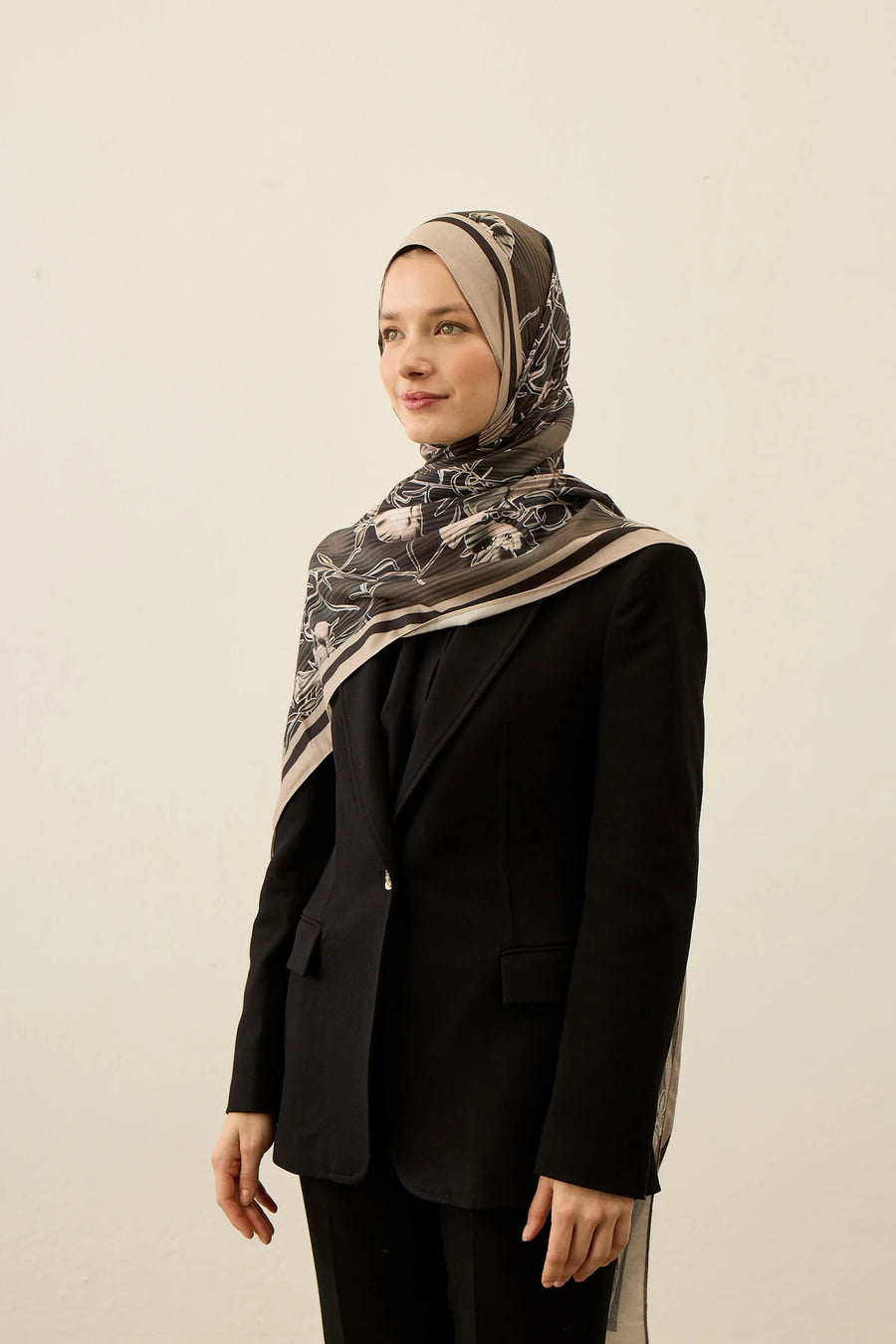 Floral Line Desen Liva Modal Şal