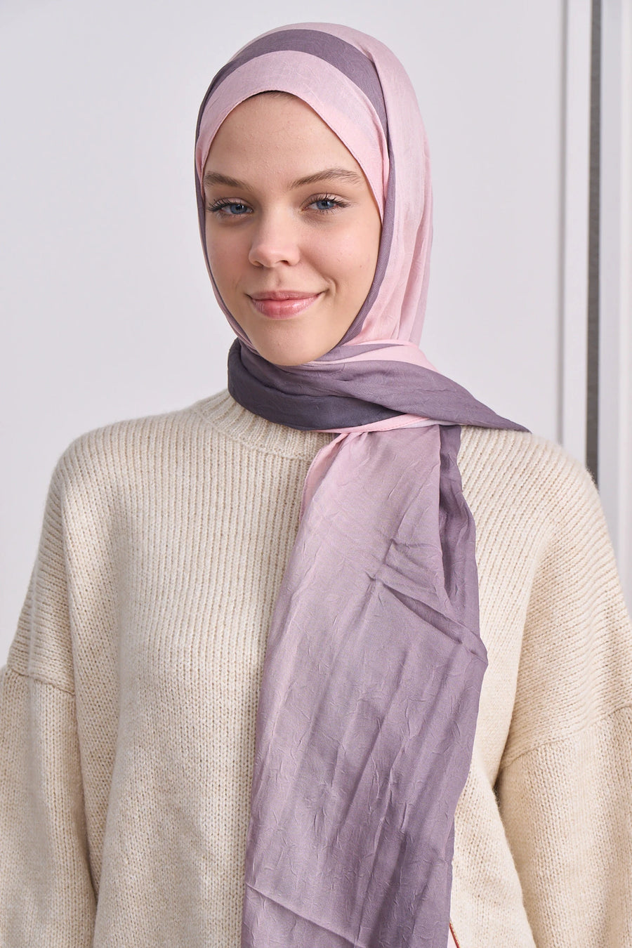 Plum Desen Bambu Şal