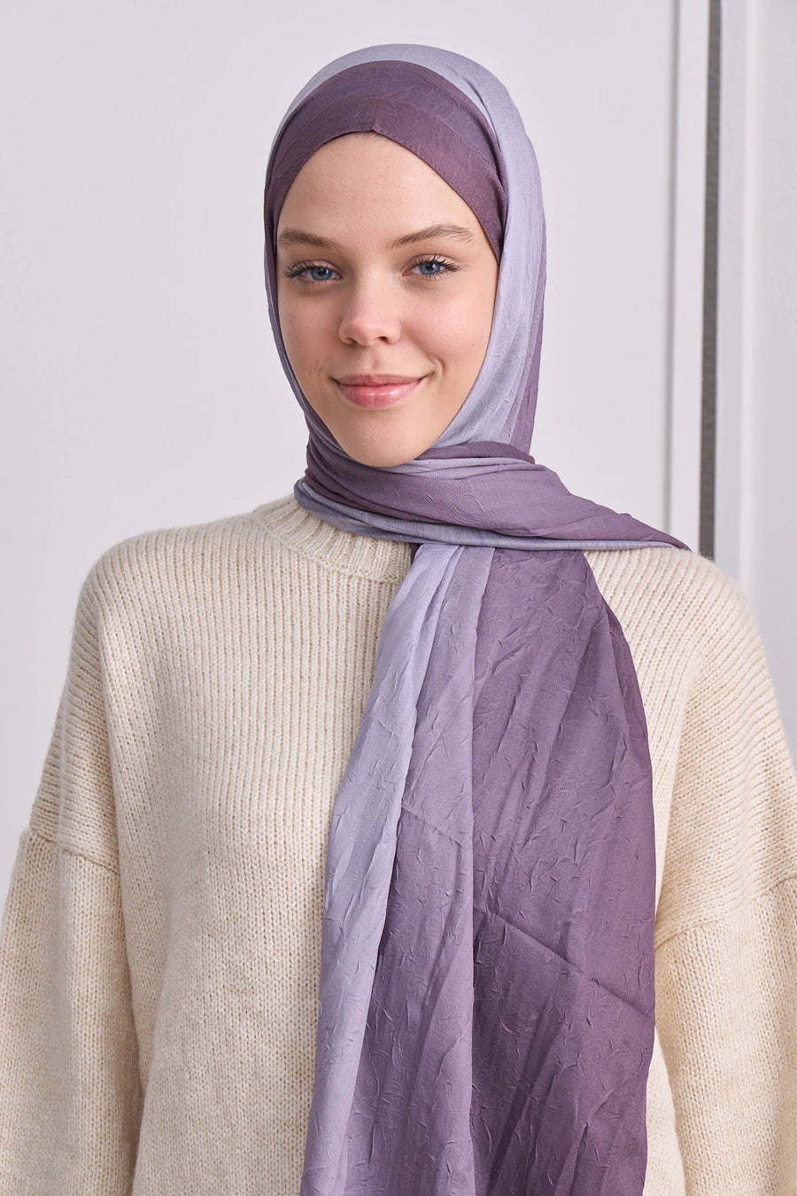 Plum Desen Bambu Şal