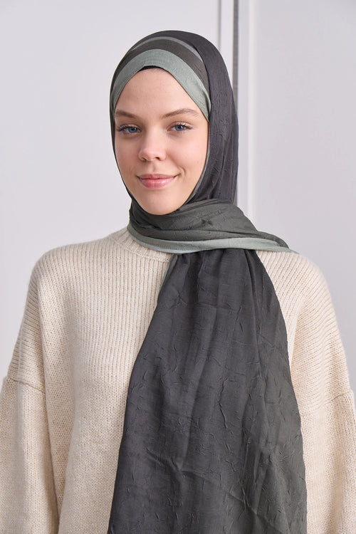 Plum Desen Bambu Şal
